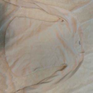 White long sleeve waffle T